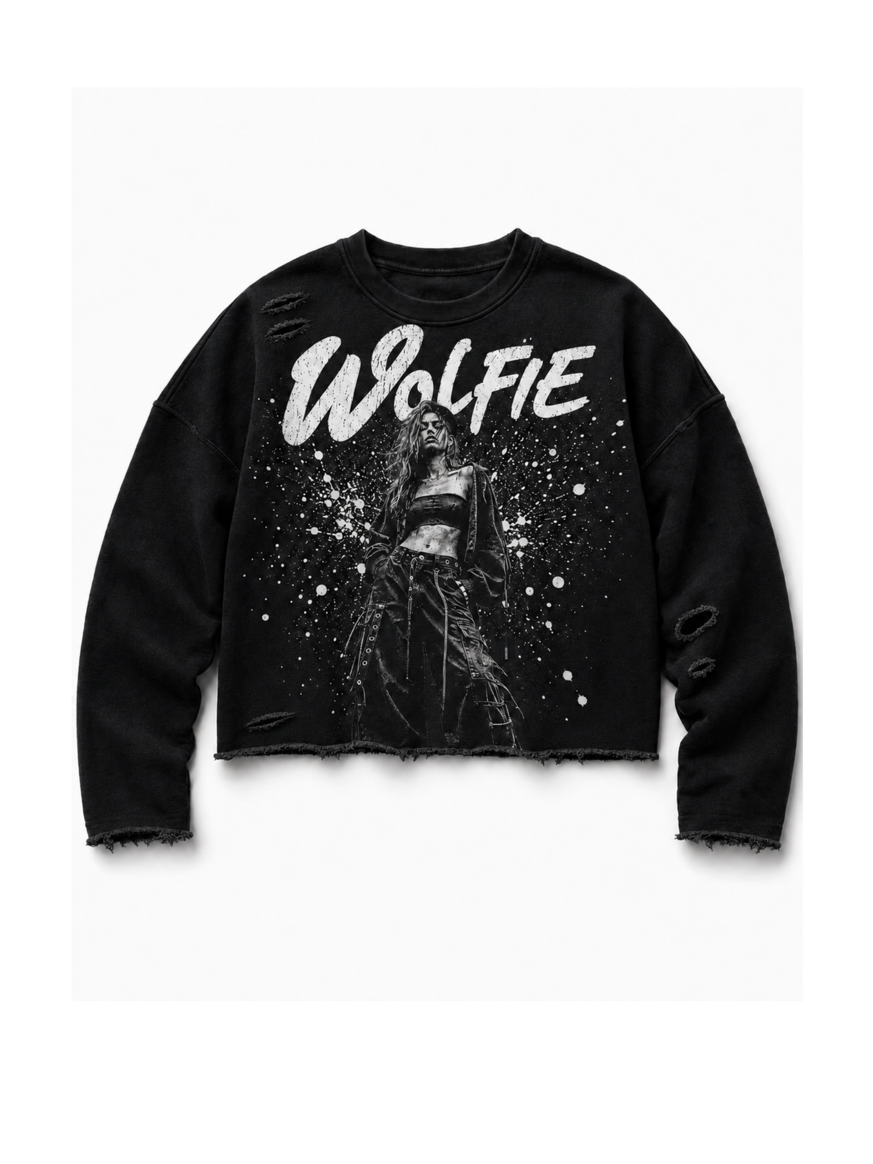 WOLFIE BLACK SWEATSHIRT