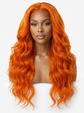 HD Lace Frontal "Clementine Euphoria" Silky Wave Orange Ginger Wig