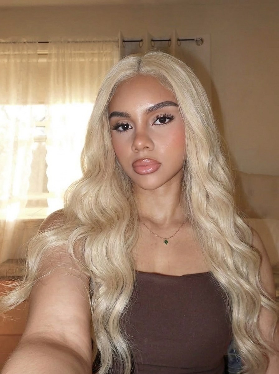HD Lace Frontal "Honey Euphoria" Silky Wave Blonde Wig