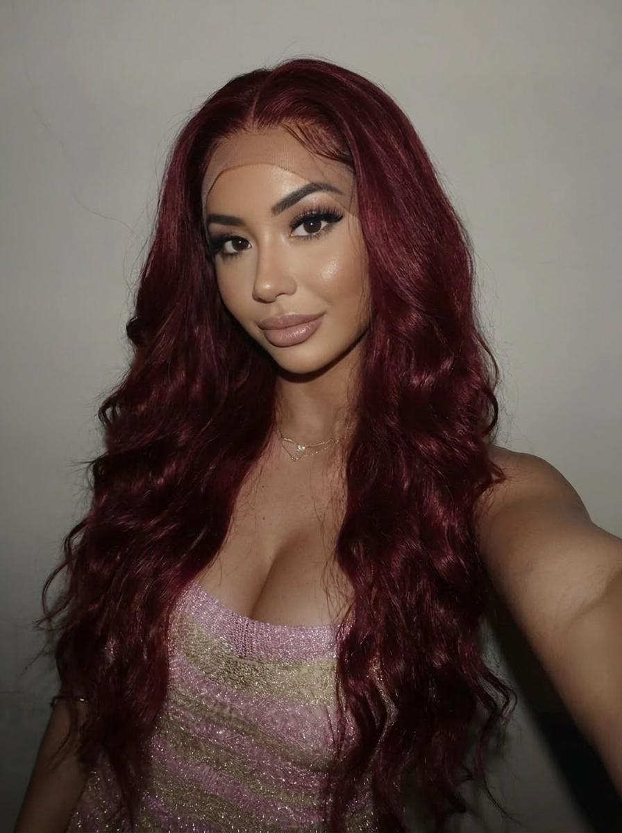 HD Lace Frontal "Ginger Euphoria" Silky Wave Wig