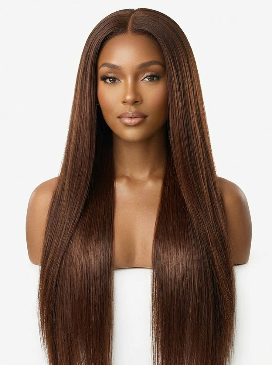 HD Lace Frontal "Chroma Hazel" Sleek Straight Wig