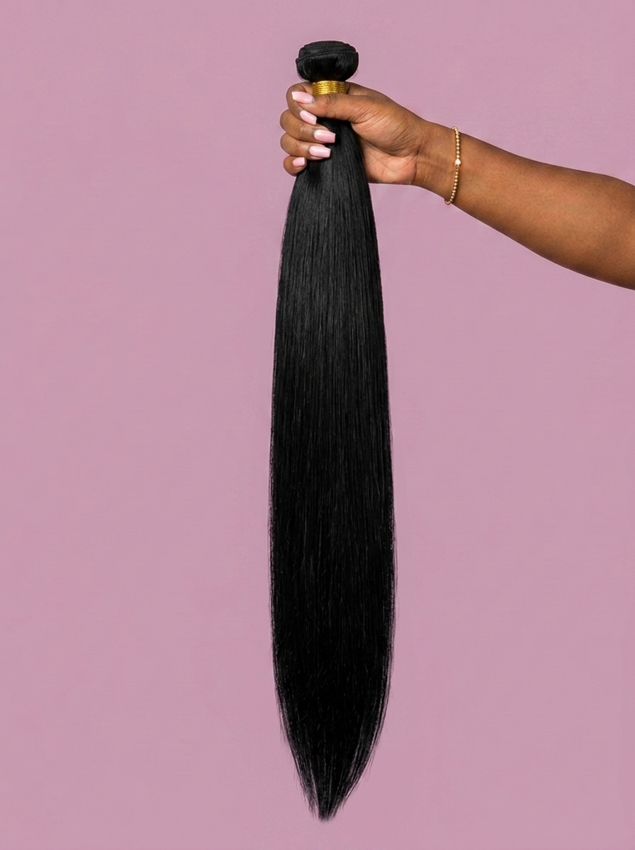 High Density Smooth Weft "Midnight Silk" Extra Long Straight Bundle