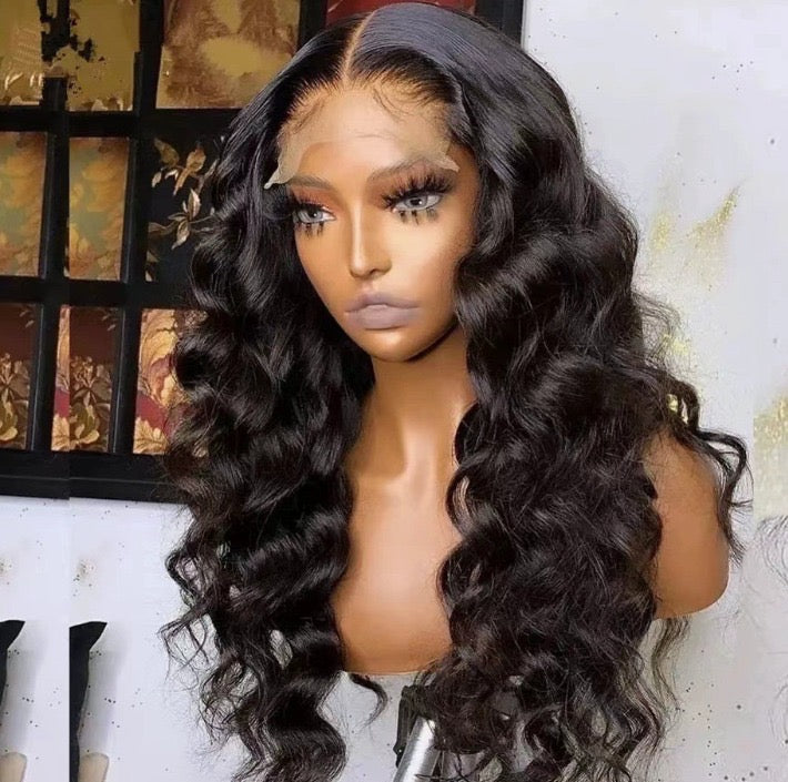 HD Lace Frontal "Obsidian Euphoria" Silky Wave Black Wig