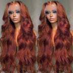 HD Lace Frontal "Ginger Euphoria" Silky Wave Wig