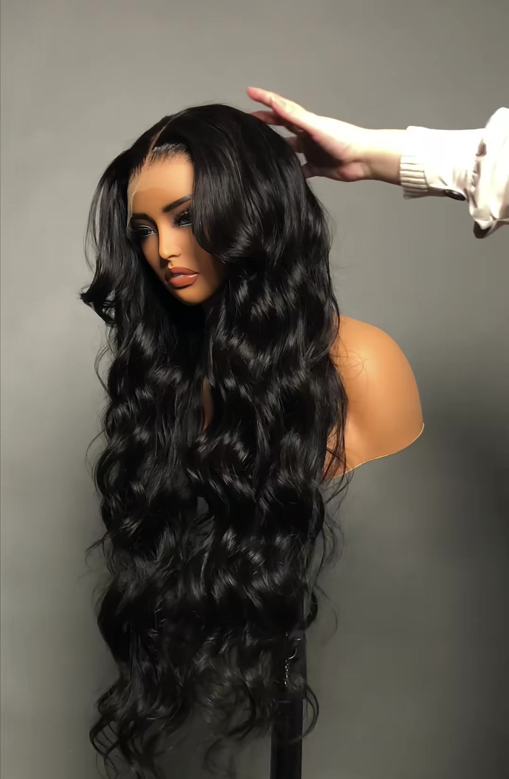 HD Lace Frontal "Obsidian Euphoria" Silky Wave Black Wig